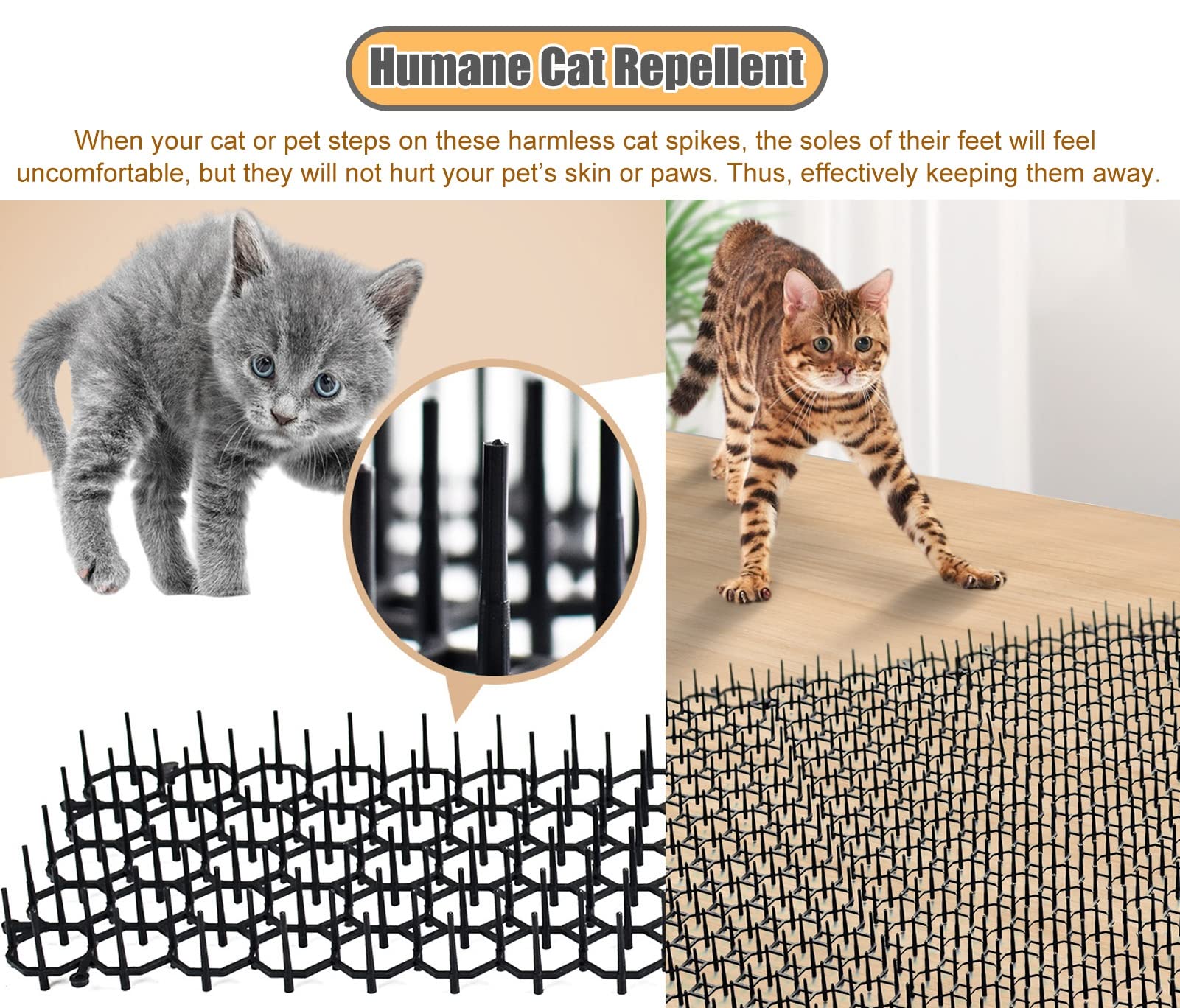 Amazon.co.jp: 猫よけ シート スパイク付き猫の糞マット/ソファー